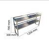Kệ Inox Phẳng 2 Tầng KEI-03 2 Kệ Inox Phẳng 2 Tầng KEI-03