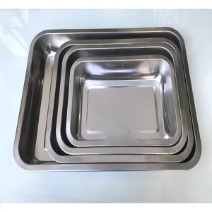 Khay inox sâu 7 cm hình chữ nhật cho nhà bếp KICNMK3