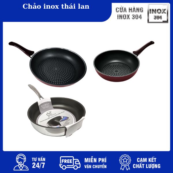 chảo inox thái lan 4 chảo inox thái lan