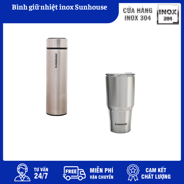 Bình giữ nhiệt inox Sunhouse 4 Bình giữ nhiệt inox Sunhouse
