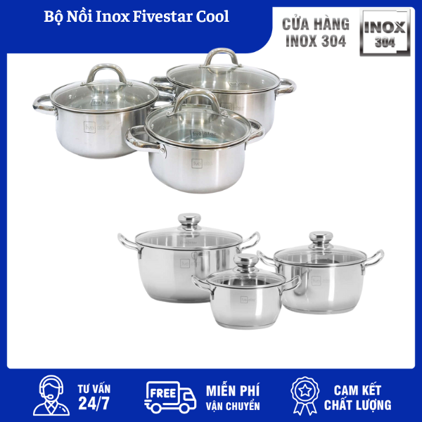 Bộ Nồi Inox Fivestar Cool 4 Bộ Nồi Inox Fivestar Cool