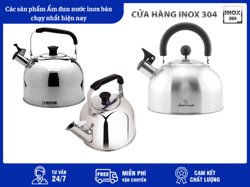 Ấm đun nước bằng inox SMARTCOOK 2.5L SM3328