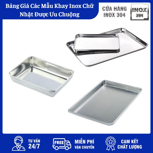 Khay inox 40x60 tủ cơm, lò hơi hình chữ nhật KICNMK2 3 Khay inox 40×60 tủ cơm, lò hơi hình chữ nhật KICNMK2