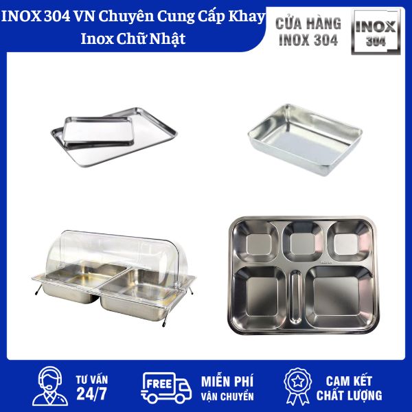 Khay inox 40x60 tủ cơm, lò hơi hình chữ nhật KICNMK2 13 Khay inox 40×60 tủ cơm, lò hơi hình chữ nhật KICNMK2