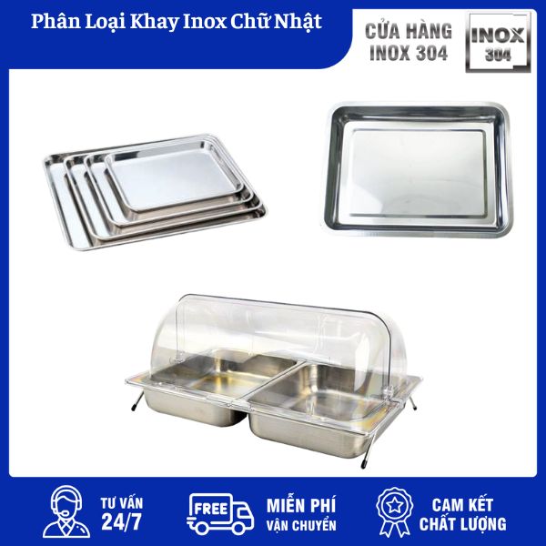 Khay inox 40x60 tủ cơm, lò hơi hình chữ nhật KICNMK2 2 Khay inox 40×60 tủ cơm, lò hơi hình chữ nhật KICNMK2