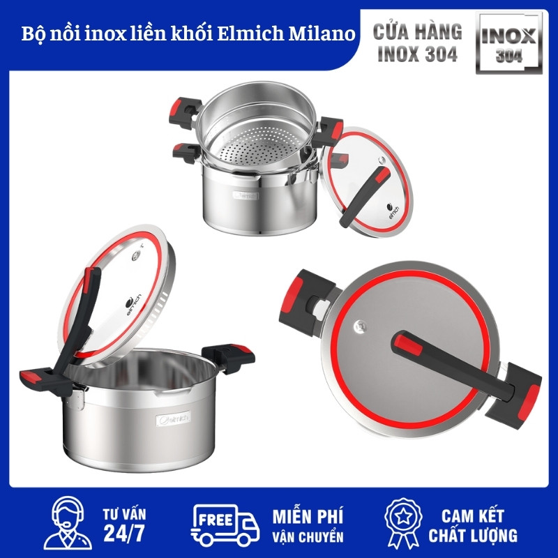 Nồi Inox Liền Khối Elmich Milano