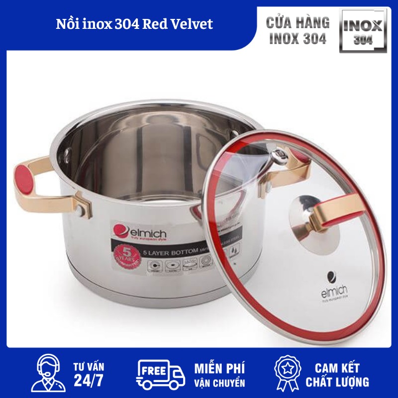 Nồi Inox 304 Red Velvet Nồi Inox 304 Red Velvet