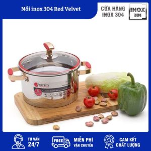 Nồi Inox 304 Red Velvet 8 Nồi Inox 304 Red Velvet