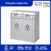 Thùng Rác 2 Ngăn Inox